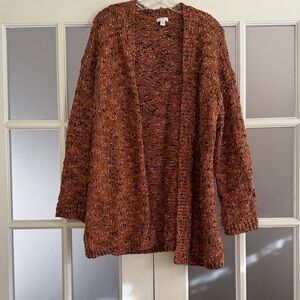 J. Jill Warm Rust Cardigan Sweater